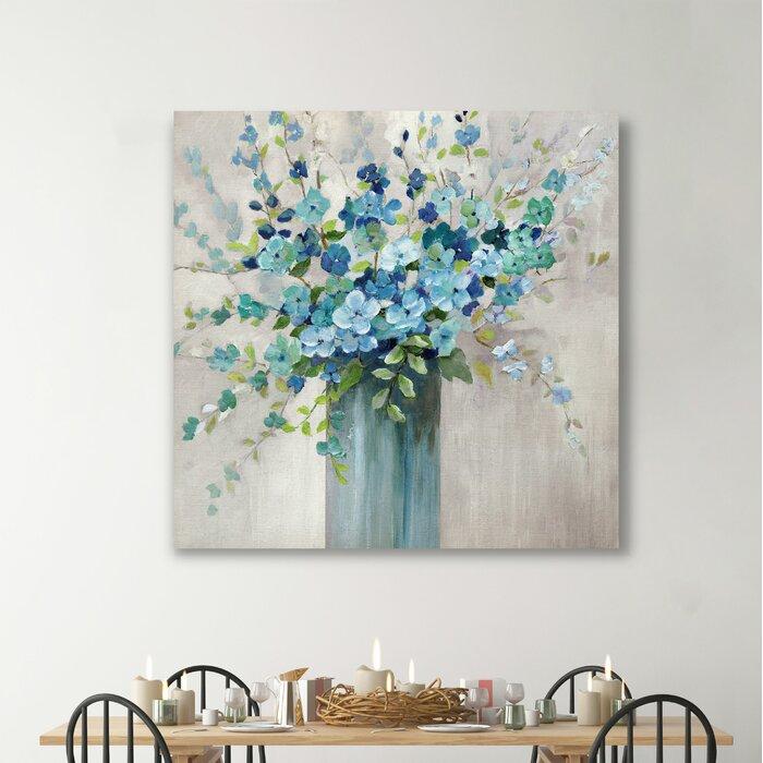 'Sea Isle Wildflowers' - Wrapped Canvas Painting Print