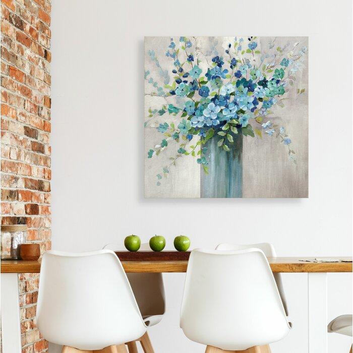 'Sea Isle Wildflowers' - Wrapped Canvas Painting Print