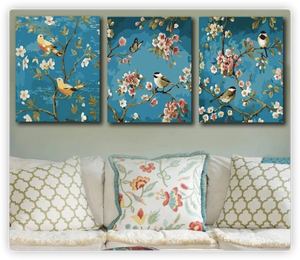 Birds and flowers Painting for Home Decor