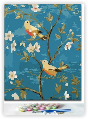 Birds and flowers Painting for Home Decor